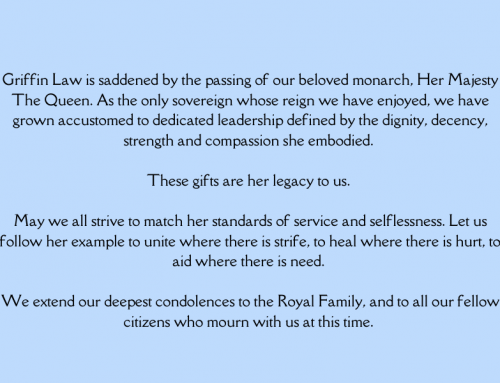 Message on the death of our beloved monarch